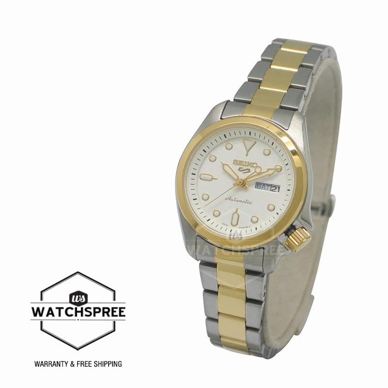 Seiko Women's 5 Sports Automatic Two-Tone Stainless Steel Band Watch SRE004K1