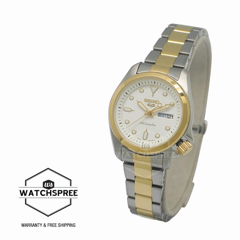 Seiko Women's 5 Sports Automatic Two-Tone Stainless Steel Band Watch SRE004K1
