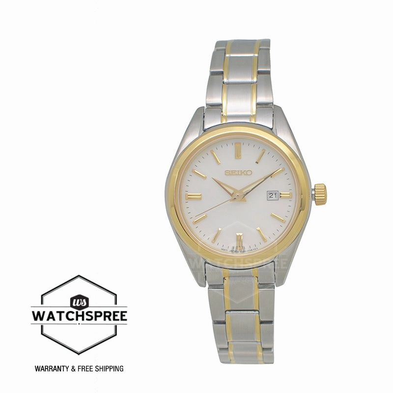 Seiko Women's Quartz Two-Tone Stainless Steel Band Watch SUR636P1