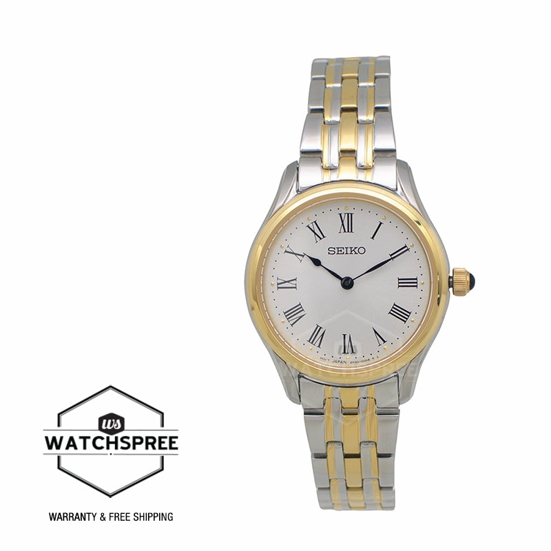 Seiko Women's Quartz Two-Tone Stainless Steel Band Watch SWR070P1