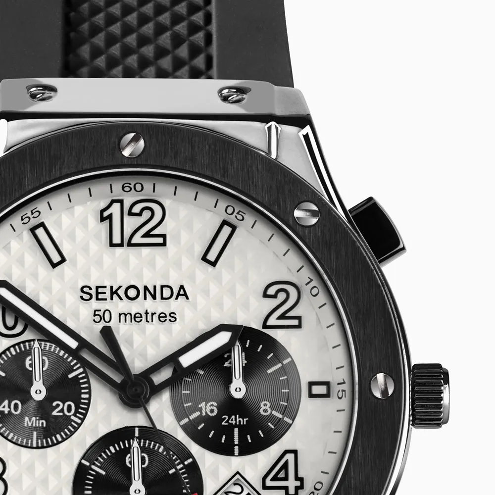 Sekonda Titan Sports Chronograph Silicone Strap Men's Watch 30256