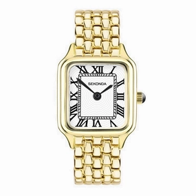 Sekonda Classic Monica Maxi Gold Plated Ladies Watch 40657
