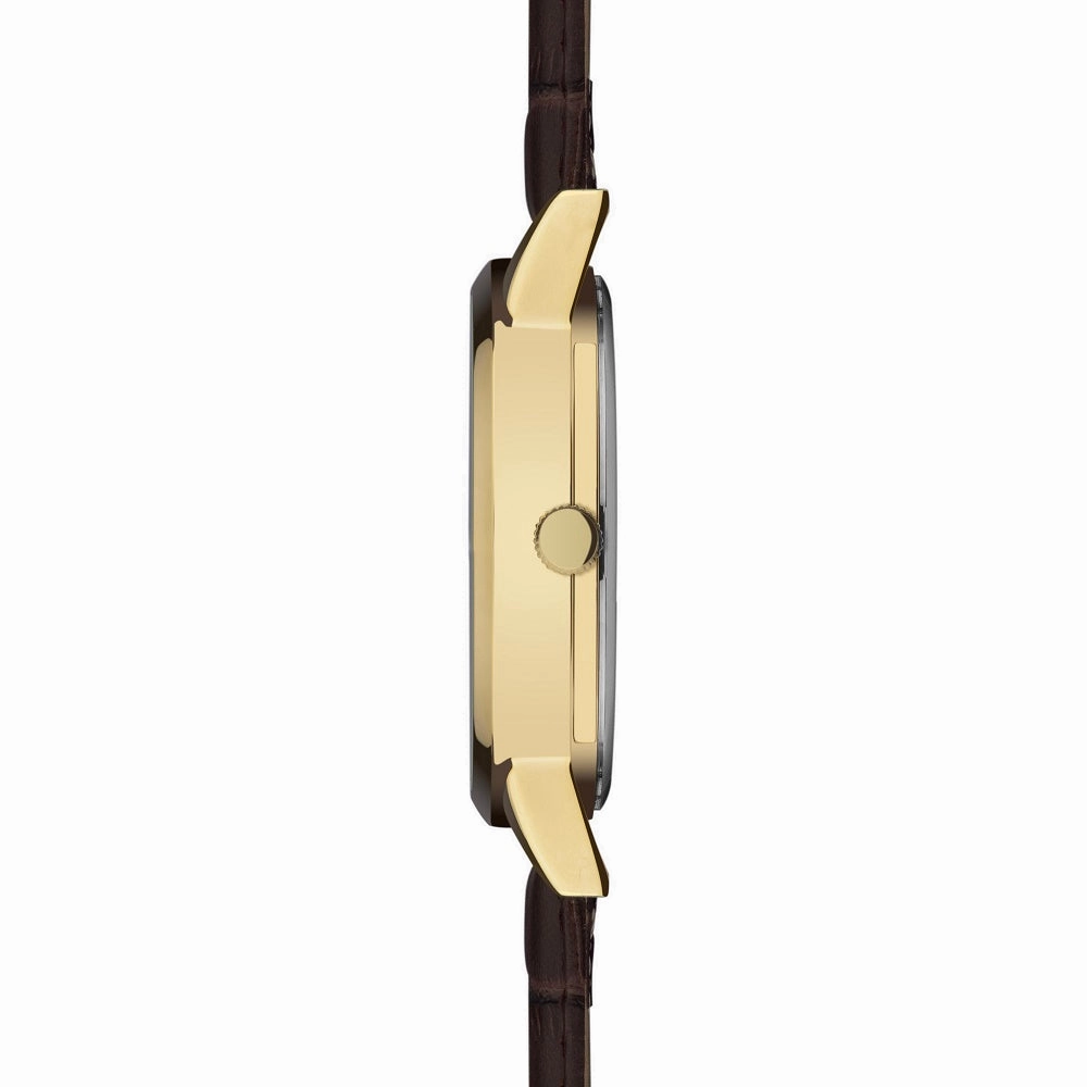 Sekonda Green Dial Brown Leather Strap Mens Watch 30151