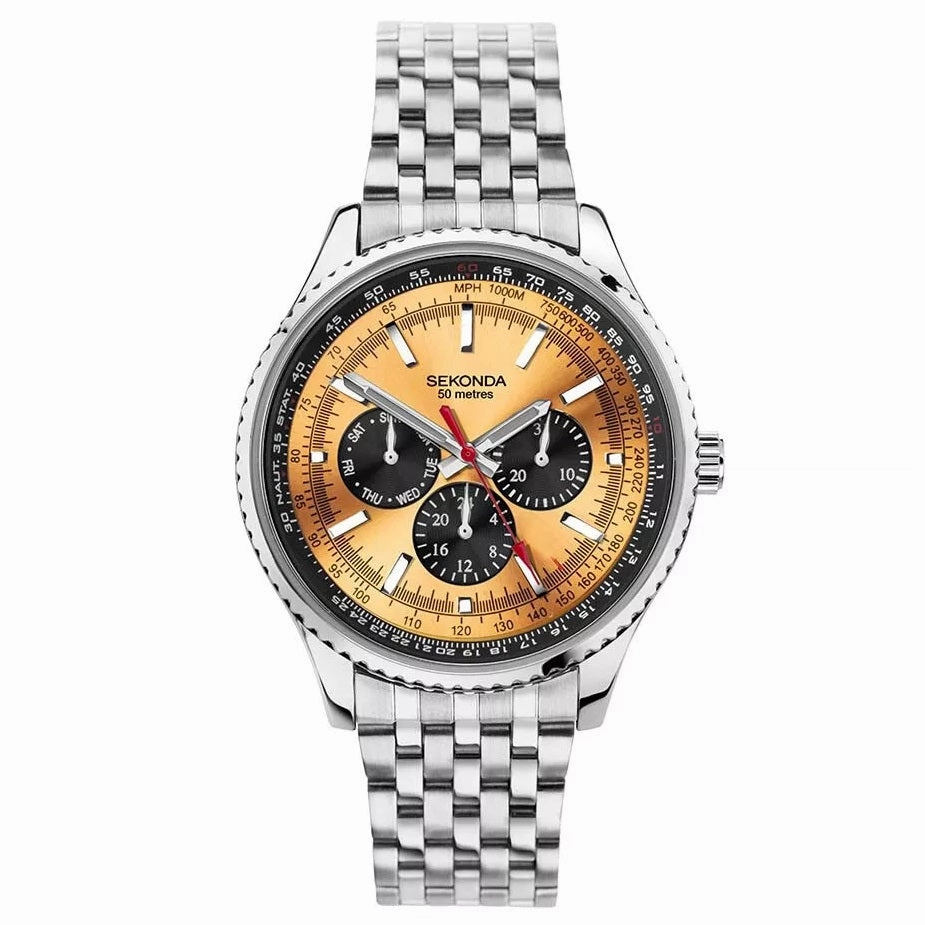 Sekonda Maverick Pilot Aviator Mens Bracelet Watch 1999