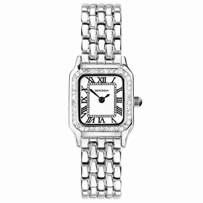 Sekonda Monica Crystal Bezel Ladies Watch Silver Colour Bracelet 40655