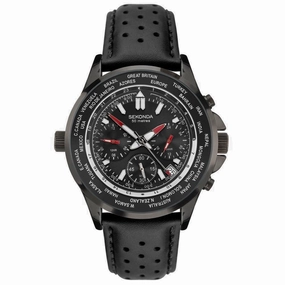 Sekonda Sports Dual And World Time Men's Strap Watch Black 1864