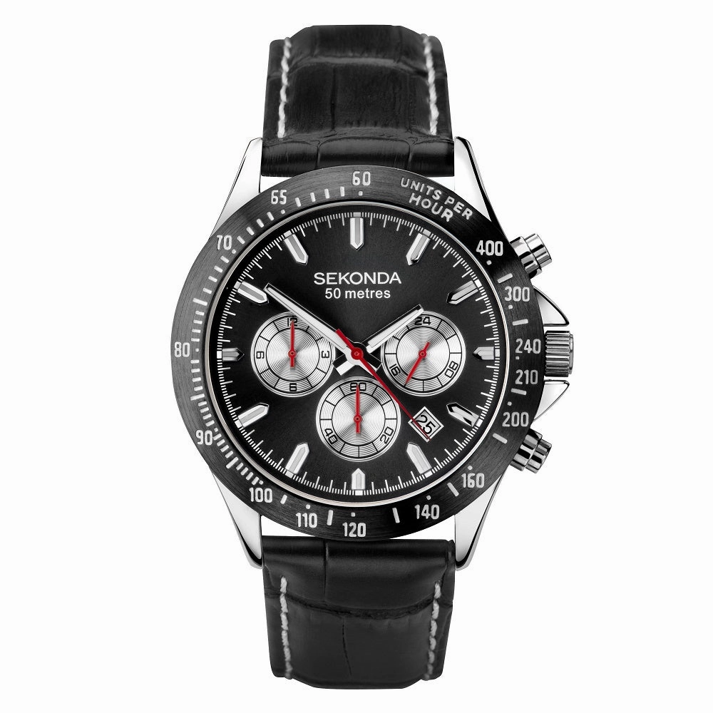 Sekonda Sports Dual Time Mens Watch Black Dial 1648