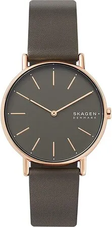 Skagen Women's Grey Dial Watch with Leather Strap SKU SKW2794