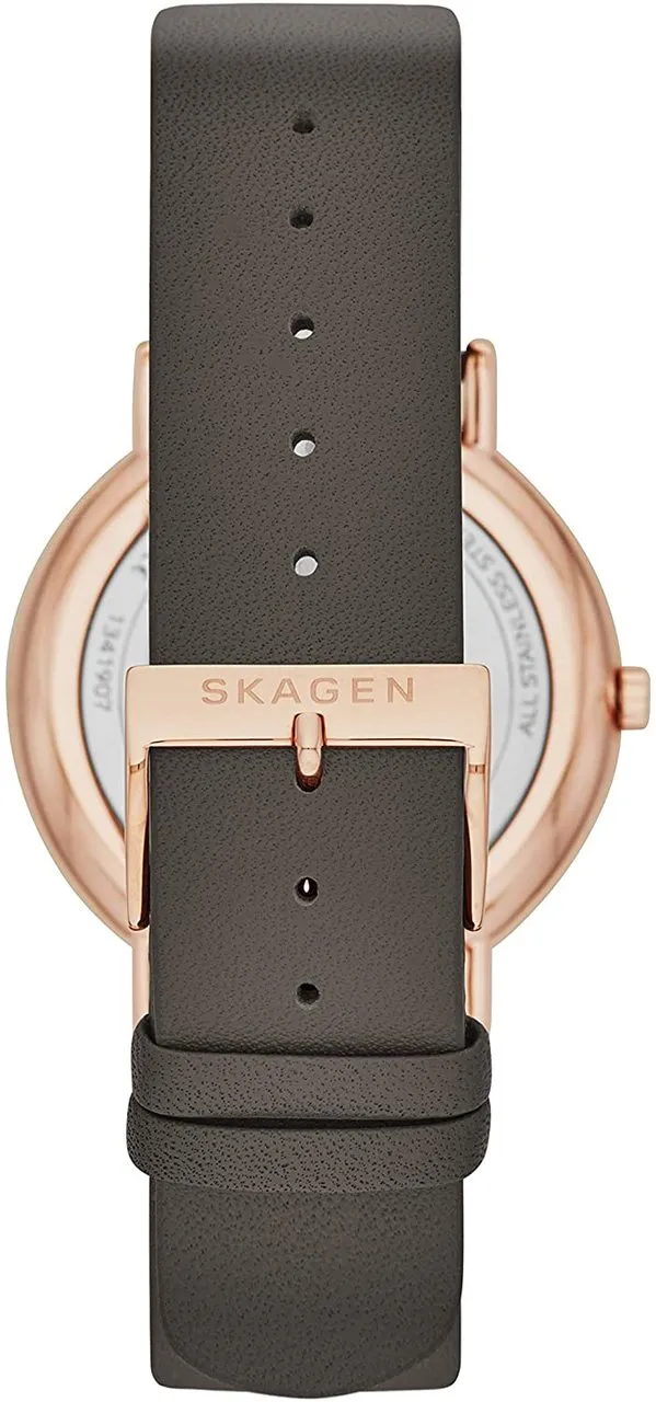 Skagen Women's Grey Dial Watch with Leather Strap SKU SKW2794