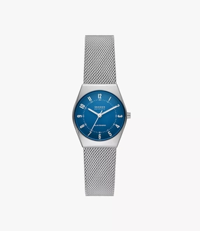 Skagen Lille Grenen Stainless Steel Mesh Solar Watch SKW3080  Eco-Conscious and Elegant