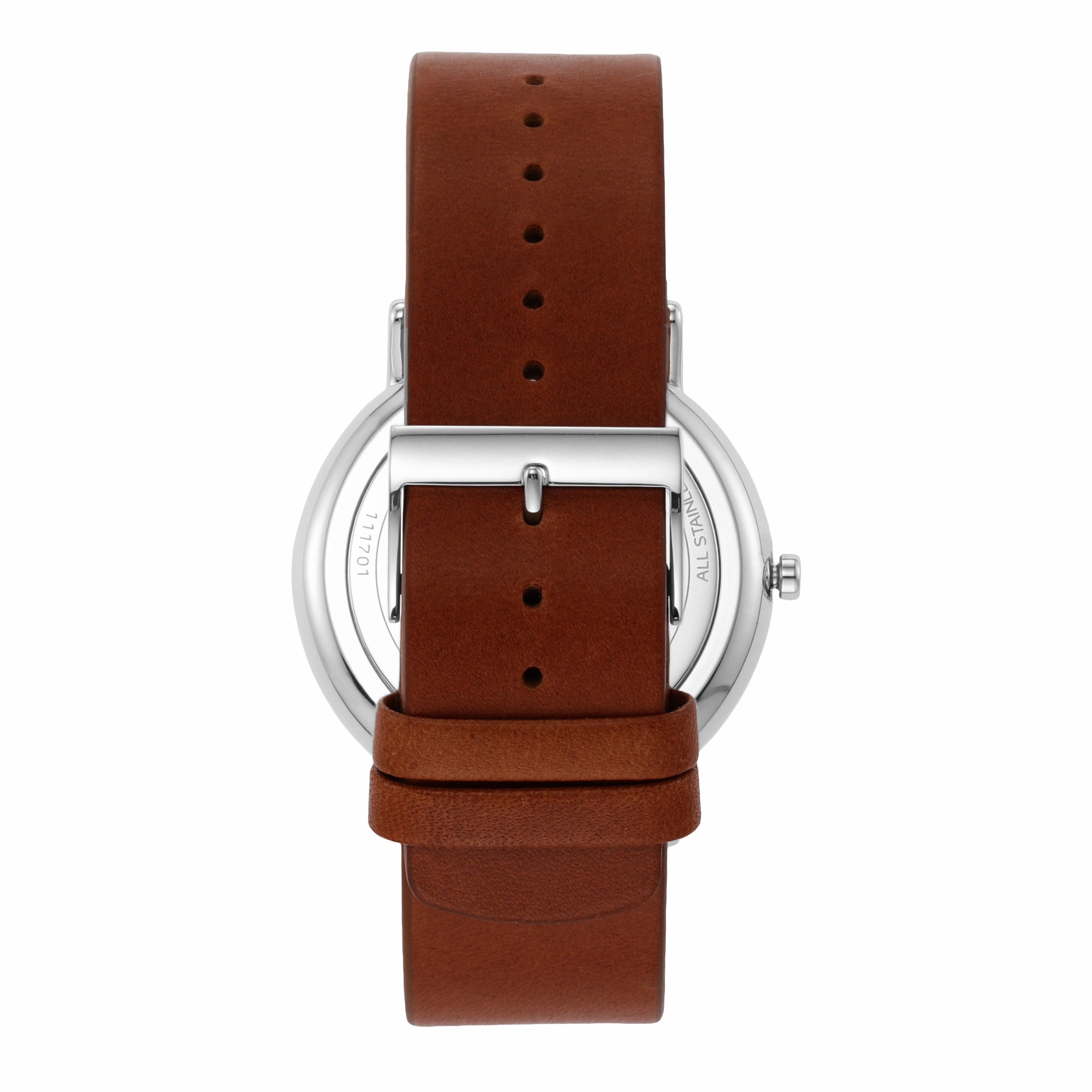 Skagen Signatur Men's Blue Dial Watch with Brown Leather Strap SKW6355