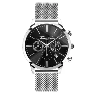 Thomas Sabo Stainless Steel Mesh Black Dial Mens Watch