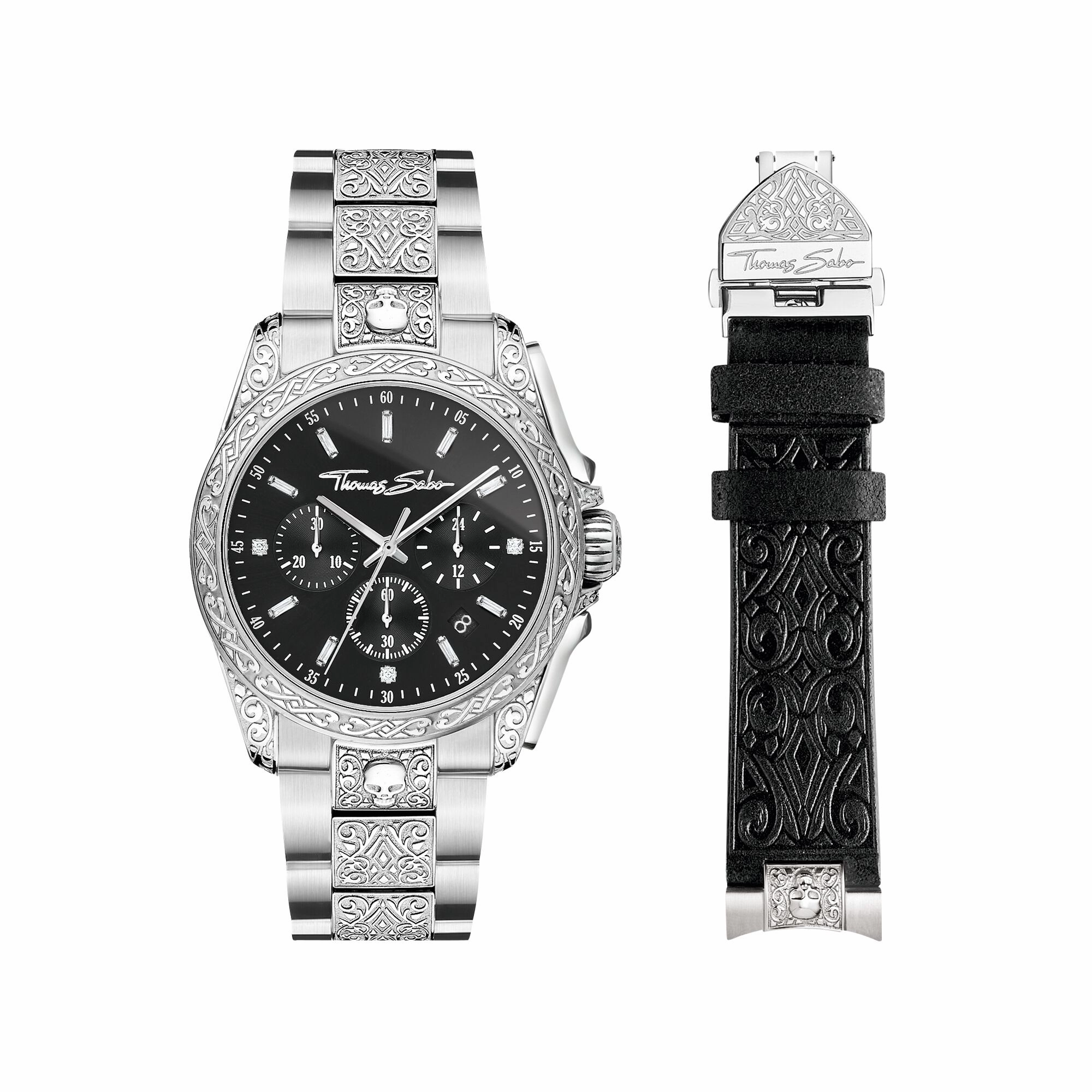 THOMAS SABO Men's watch Rebel at heart Chronograph silver