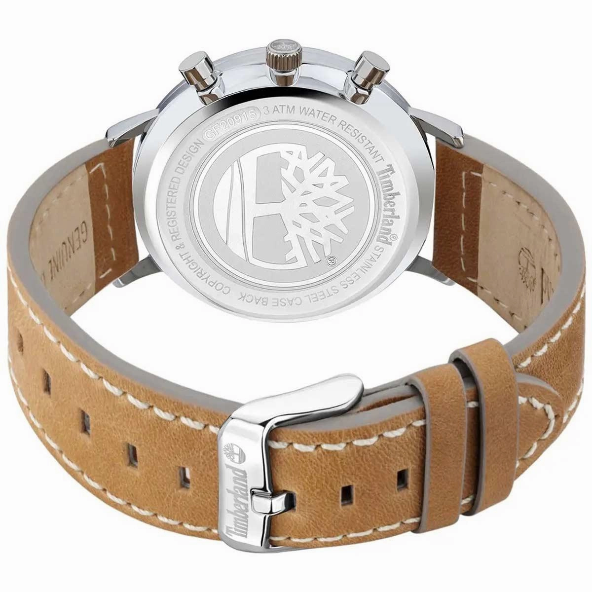 Timberland Men's Watch - Dual Time and Date Blue Dial Leather Strap | TDWGF2091501