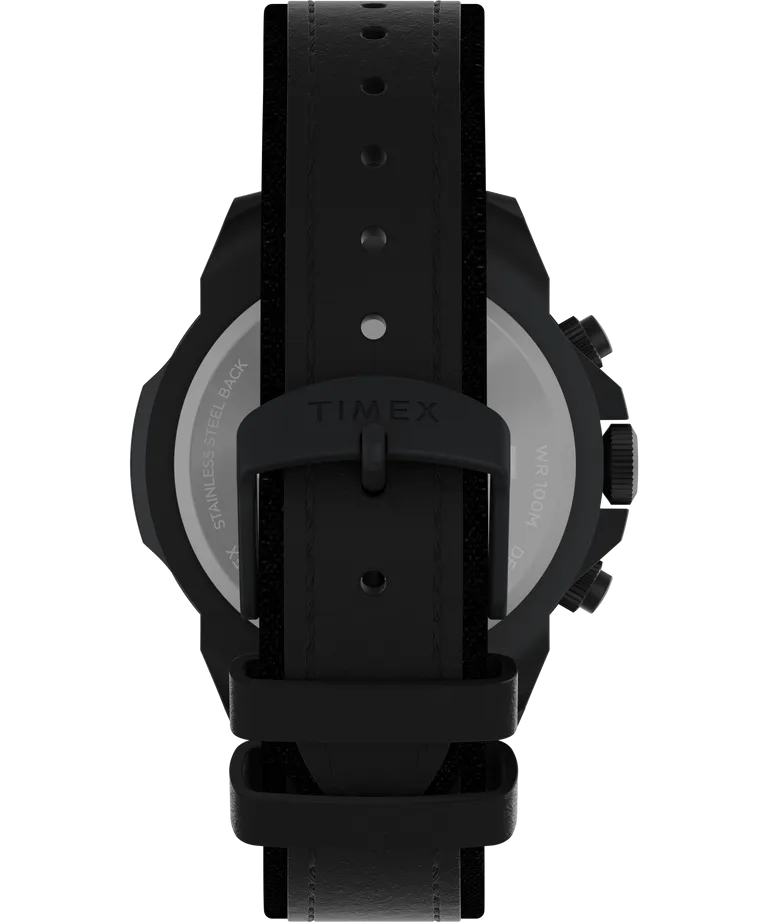 Timex Expedition 42mm Leather Black Dial Watch TW2W16000