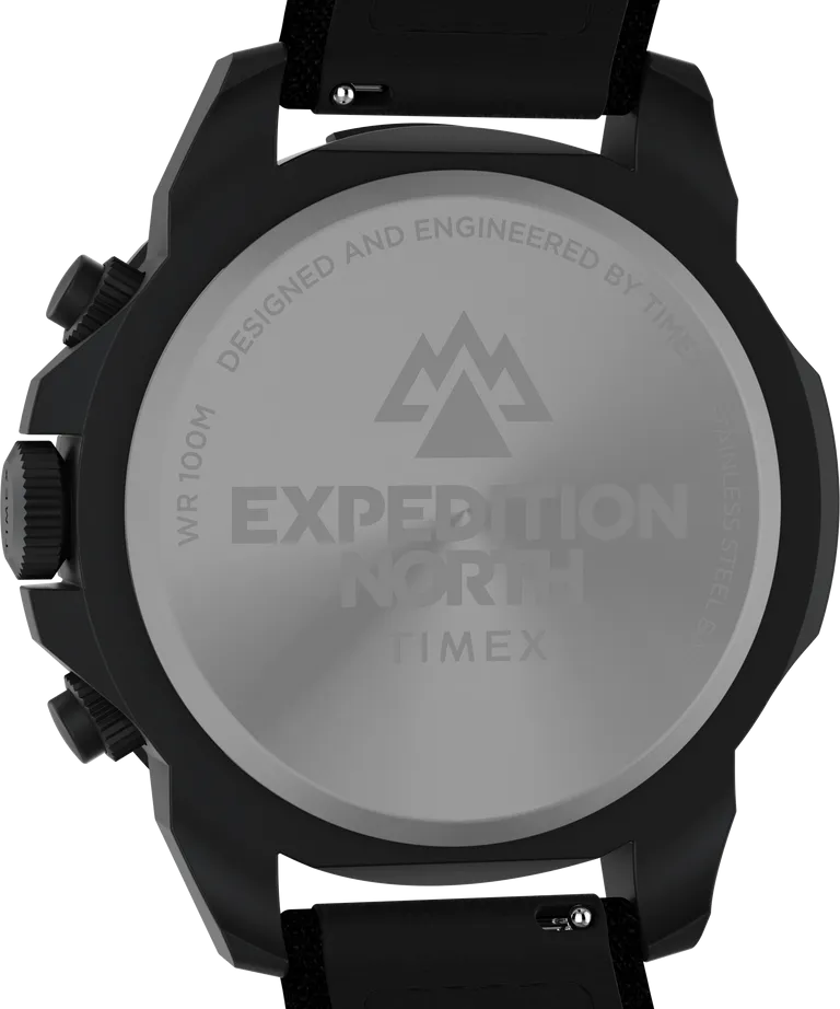 Timex Expedition 42mm Leather Black Dial Watch TW2W16000