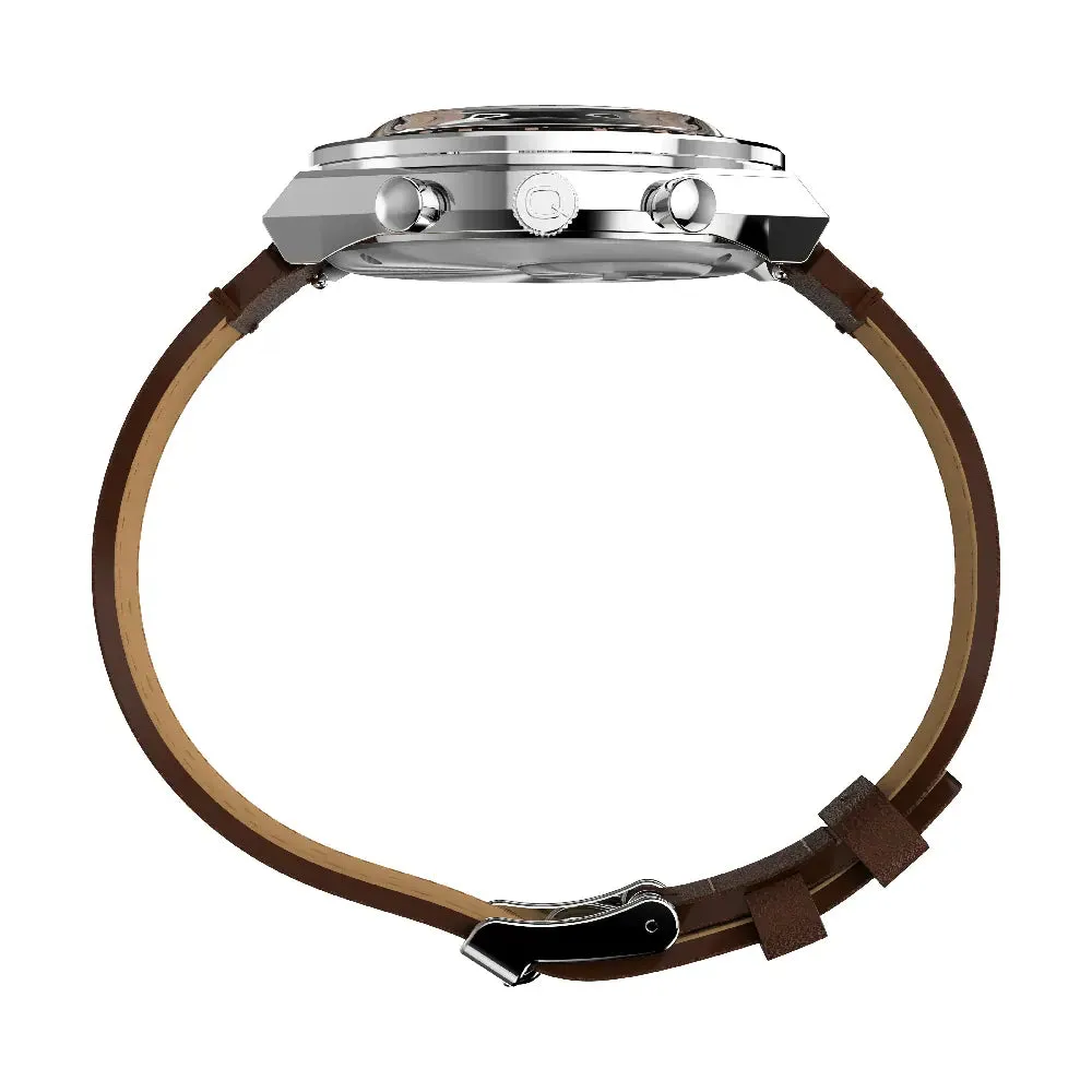 Timex Q Chronograph Brown Leather Watch TW2W51800