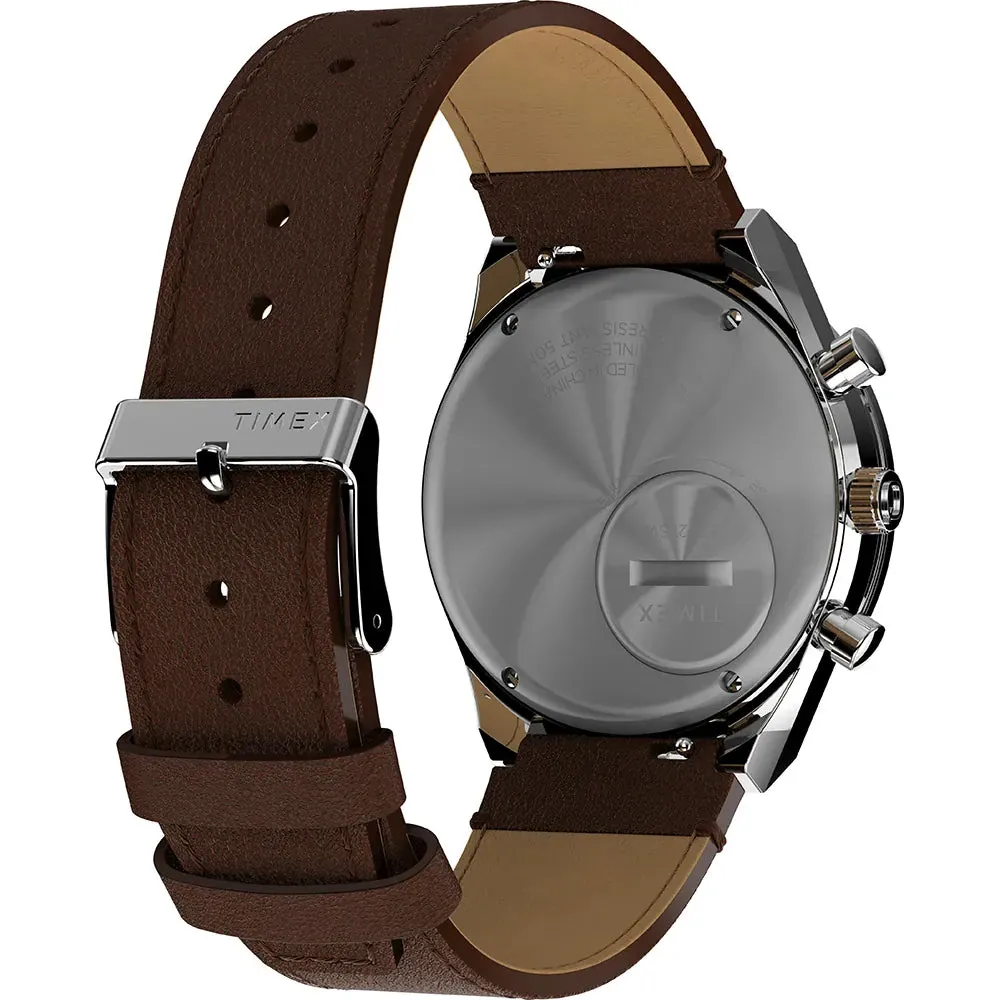 Timex Q Chronograph Brown Leather Watch TW2W51800