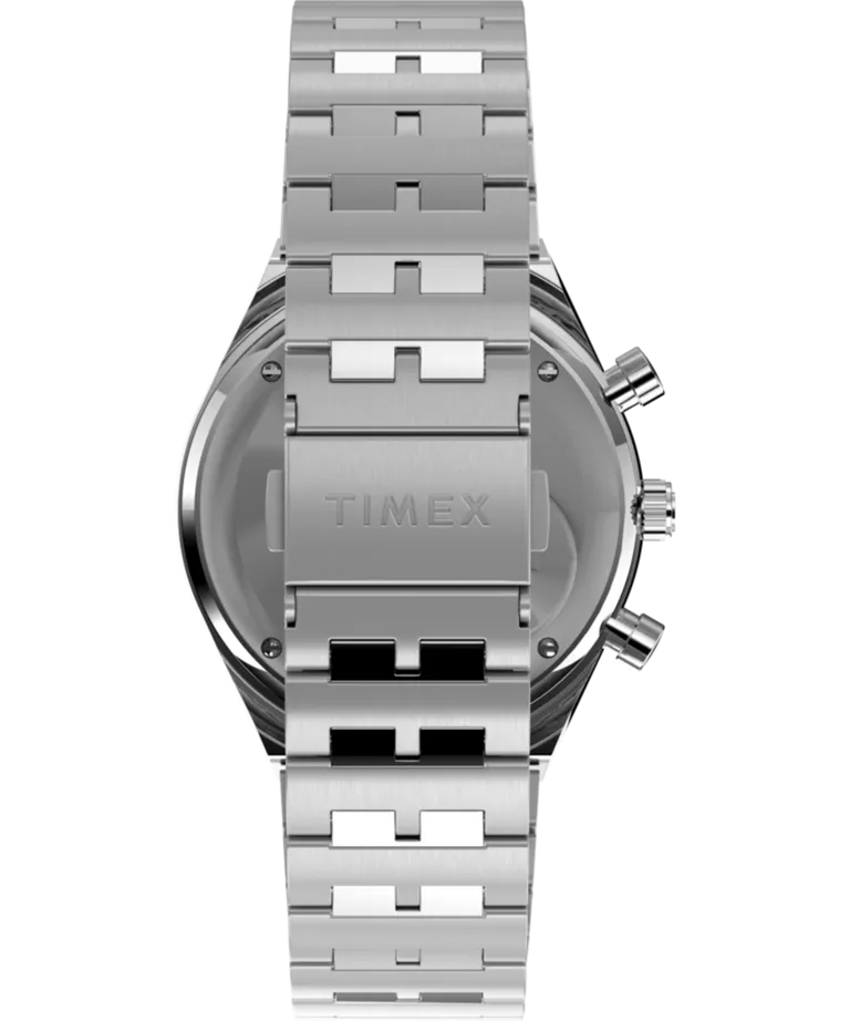 Timex Q Chronograph Stainless Steel Black Dial Watch TW2V42600