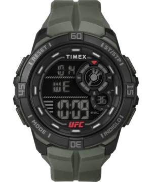 Timex UFC Rush 52mm PU Olive Green Strap Men's Watch TW5M59400