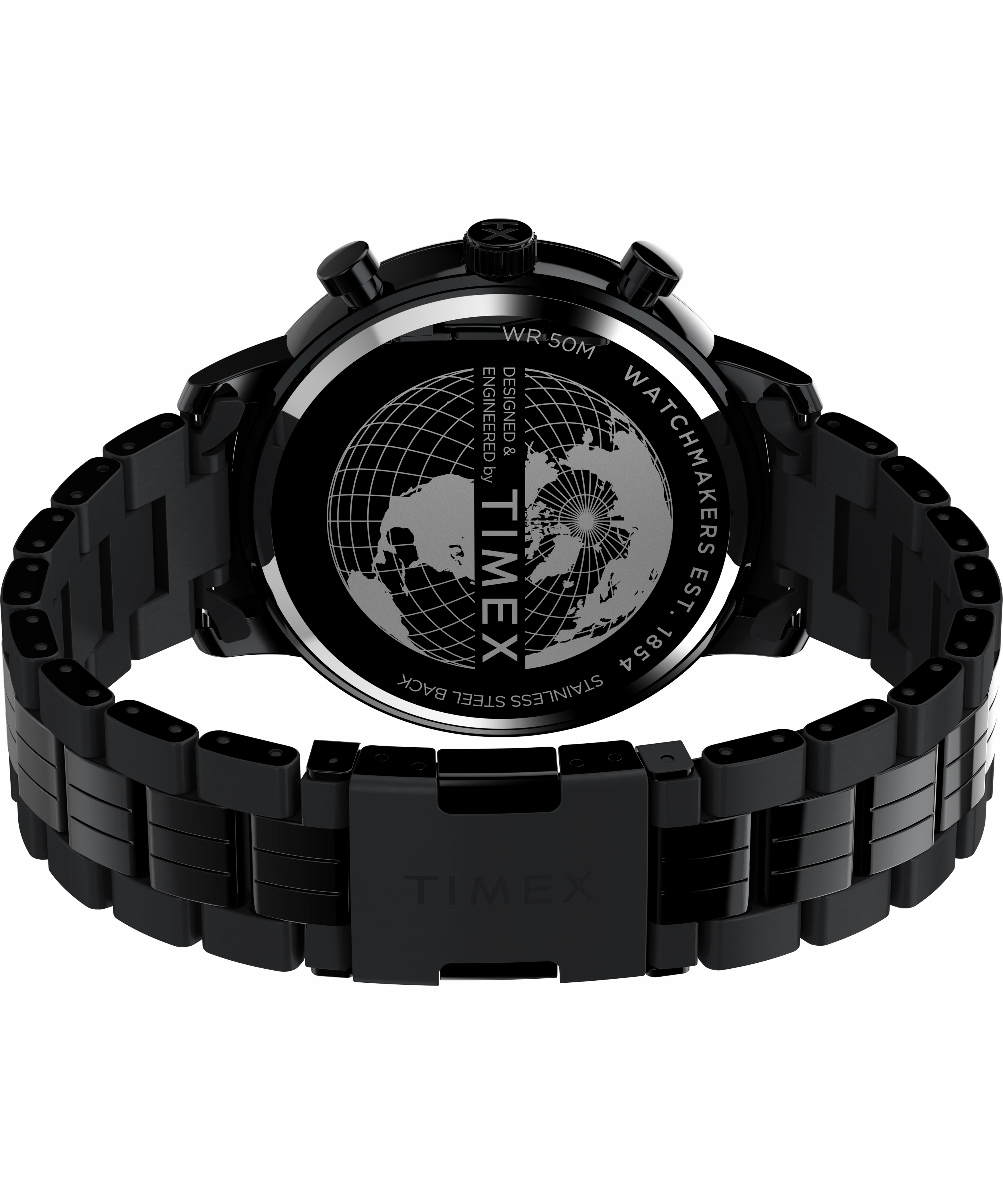 Timex Chicago 45mm Stainless Steel Black Dial Watch TW2W13400