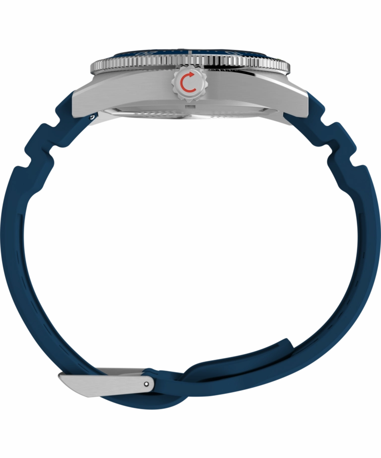 Timex Deepwater Reef 200M 41mm Blue Rubber Strap Watch TW2W74600