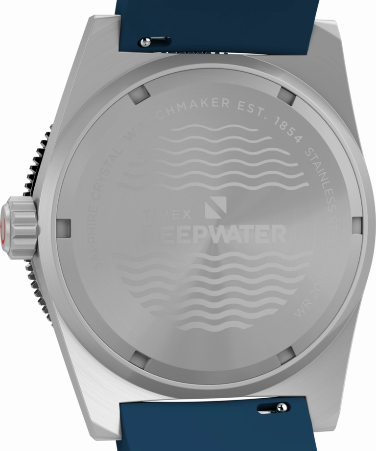Timex Deepwater Reef 200M 41mm Blue Rubber Strap Watch TW2W74600