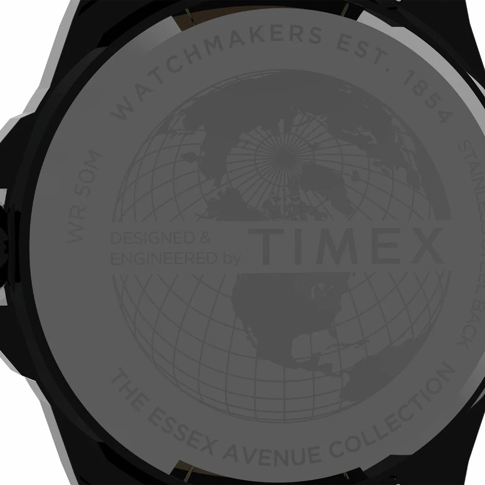 Timex Essex Avenue 3-Hand 44mm Leather Band Watch TW2V42900