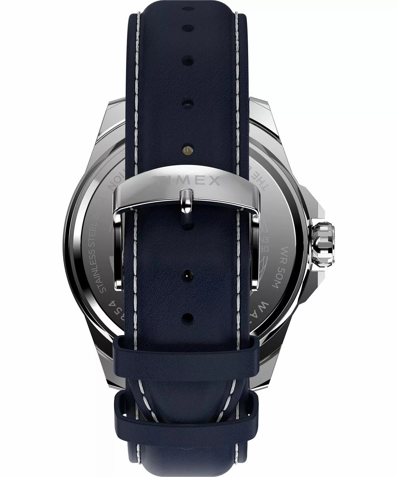 Timex Essex Multifunction 44mm Blue Leather Strap and Dial Watch TW2W80200