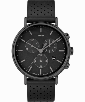 Timex Fairfield Chronograph 41mm Leather Strap Watch TW2R26800