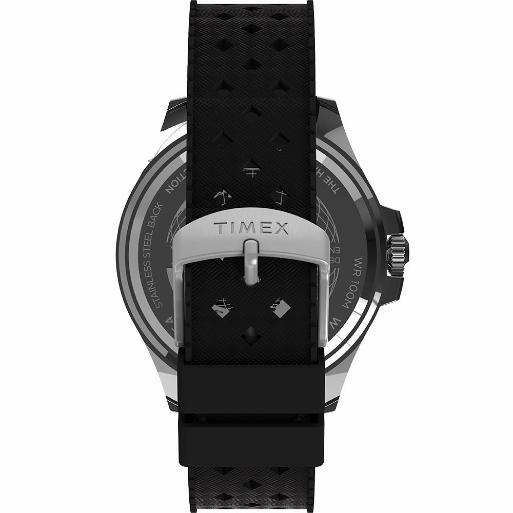 Timex Harborside Black Rubber Band Mens Watch TW2Y09200