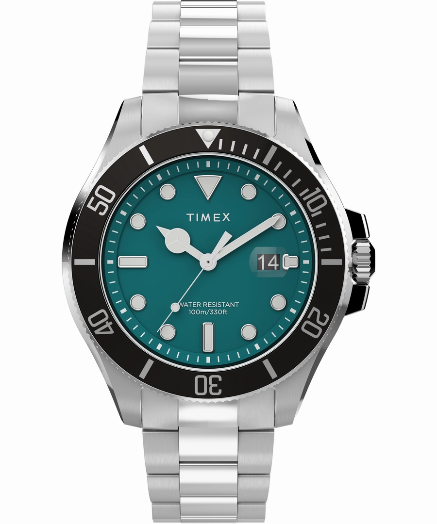 Timex Harborside Coast 43mm Stainless Steel Bracelet Watch TW2V91900