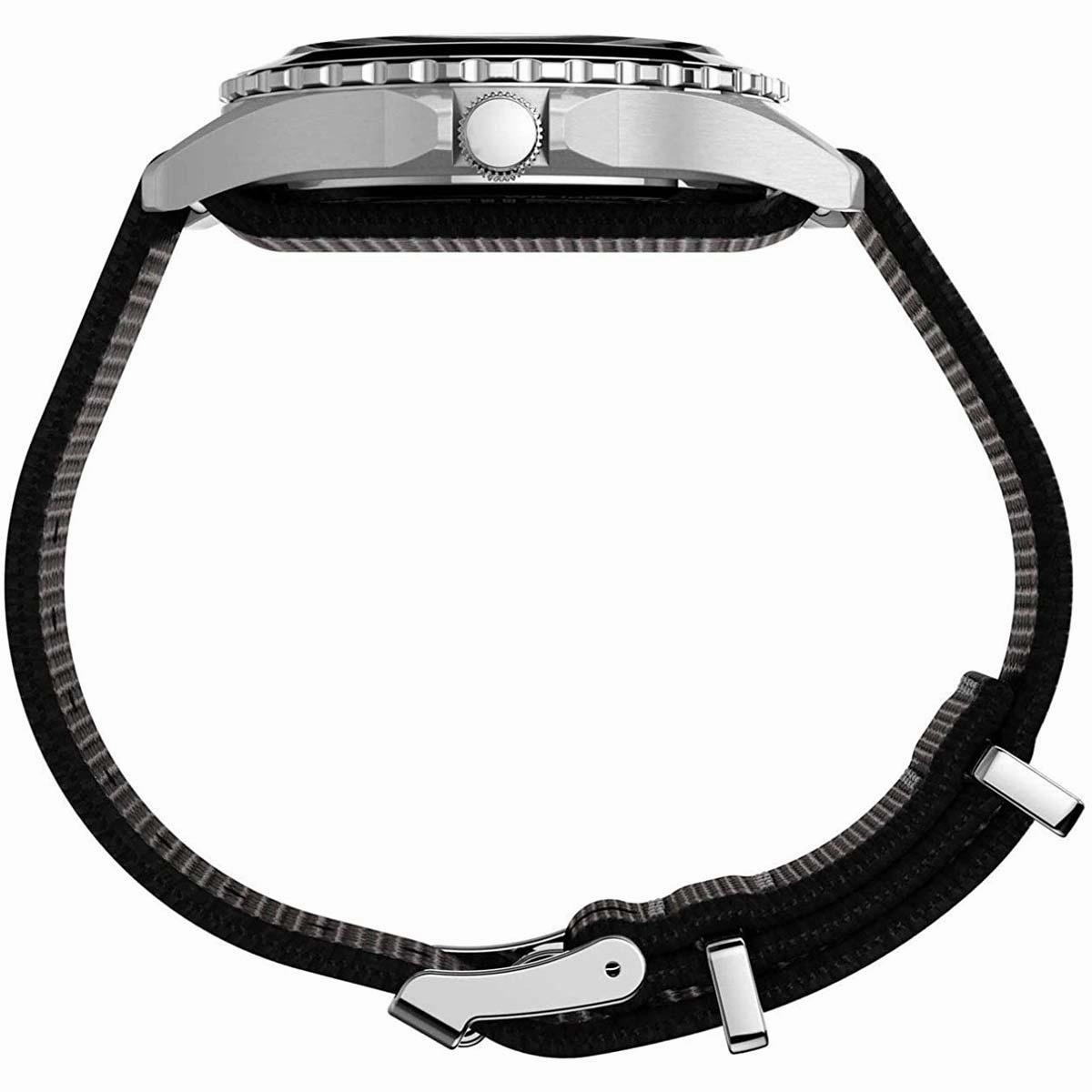 Timex Men's Quartz Watch - Navi XL Rotating Bezel Black Dial Strap | TW2T75600VQ