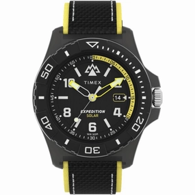 Timex Men's Watch - Expedition Rotating Bezel Black and Yellow Strap | TW2V66200JR