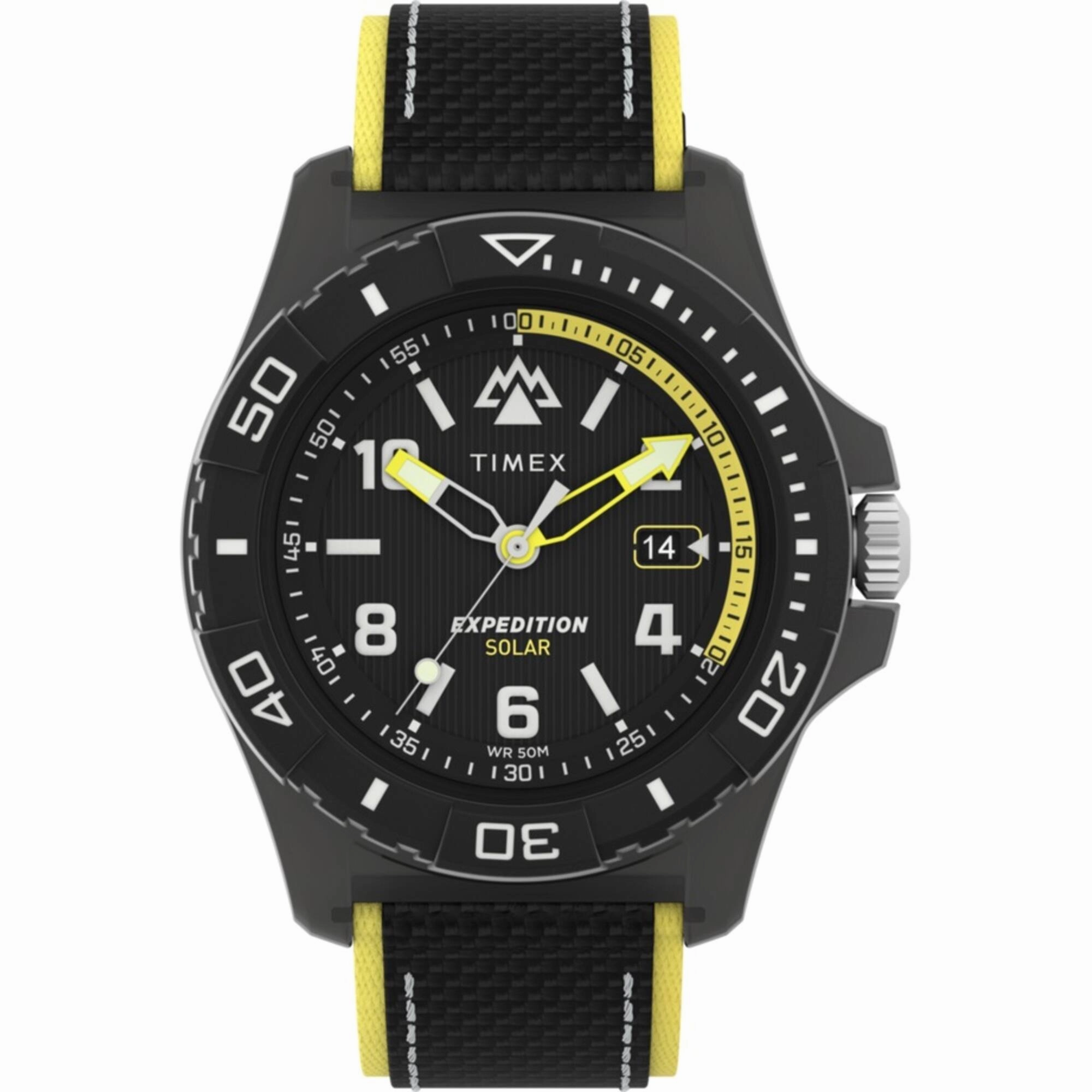Timex Men's Watch - Expedition Rotating Bezel Black and Yellow Strap | TW2V66200JR