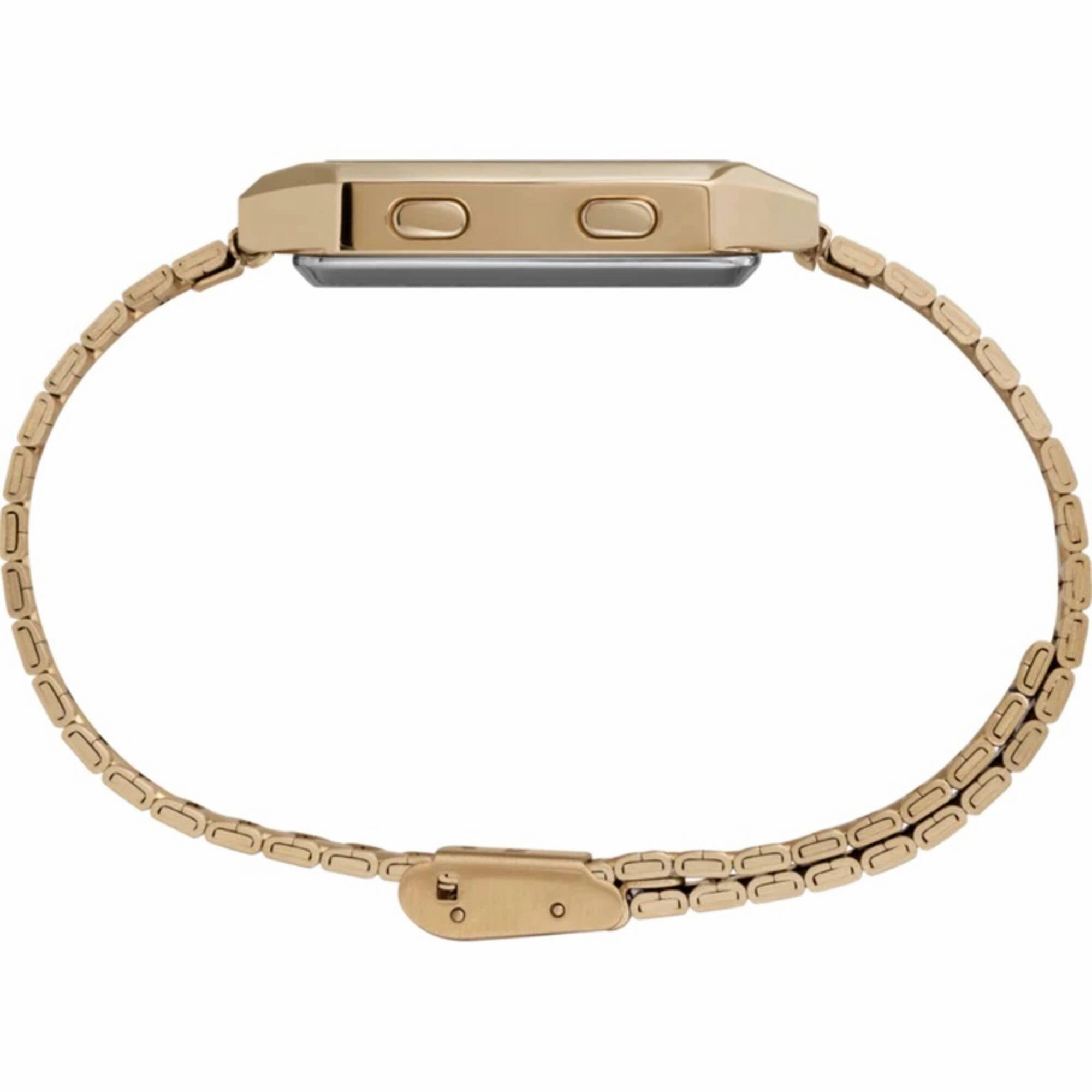 Timex Men's Watch - Q Timex Reissue White Dial Yellow Gold Bracelet | TW2U72500ZV