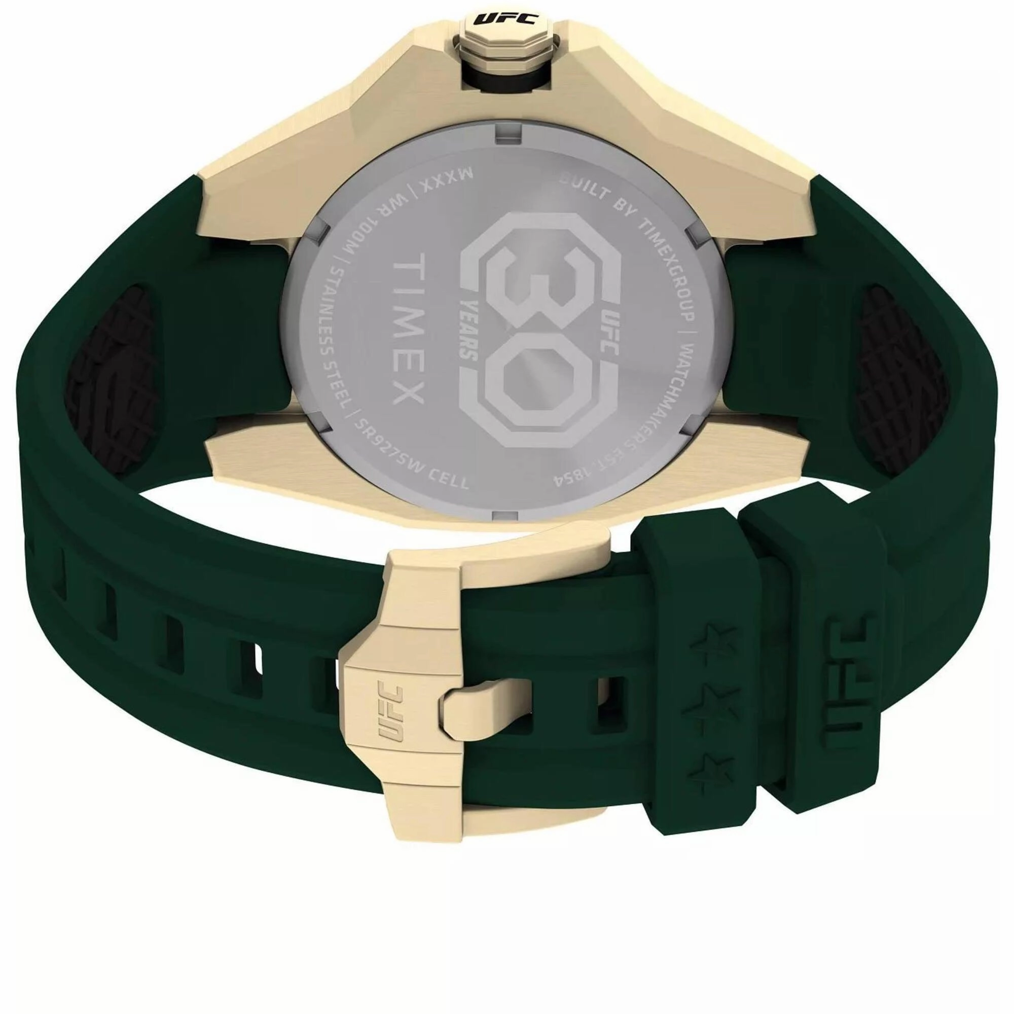 Timex Men's Watch - UFC Pro 30th Anniversary Green and Gold Dial Strap | TW2V90100