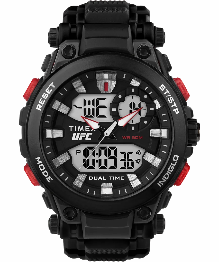 Timex UFC Impact 50mm Resin Strap Watch TW5M52800