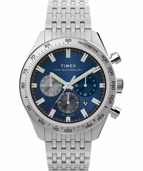 Timex Waterbury Chronograph Stainless Steel Watch TW2Y18500