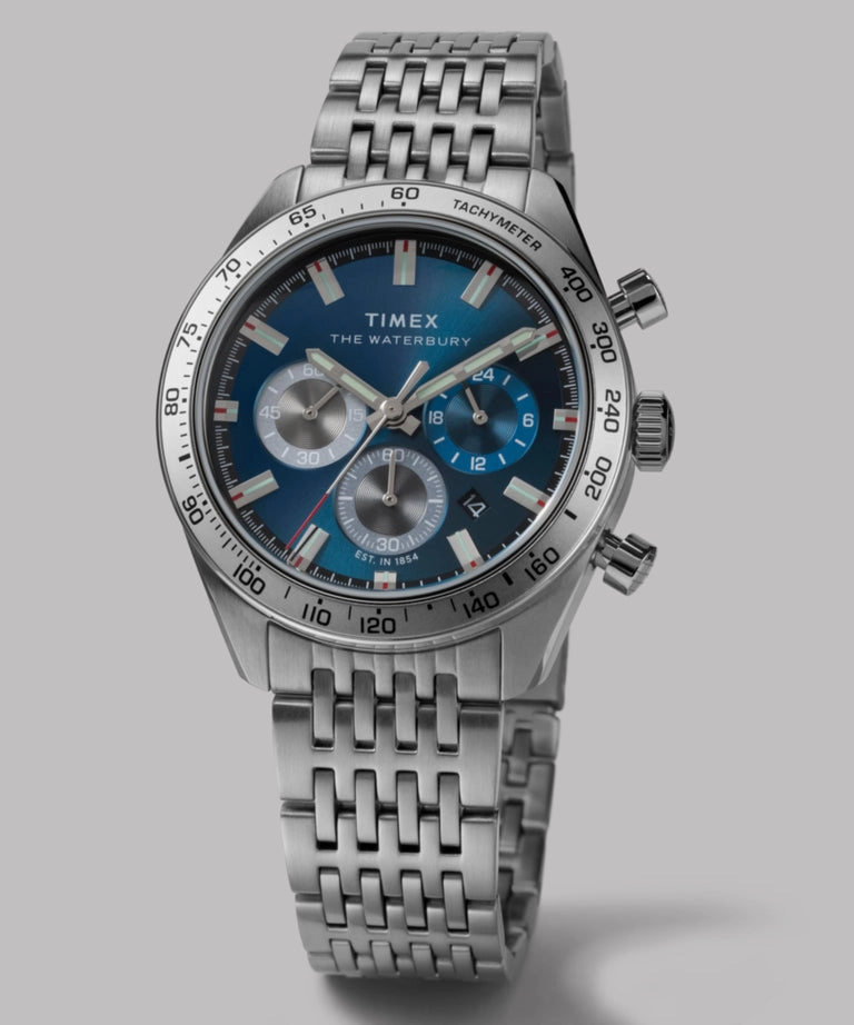 Timex Waterbury Chronograph Stainless Steel Watch TW2Y18500