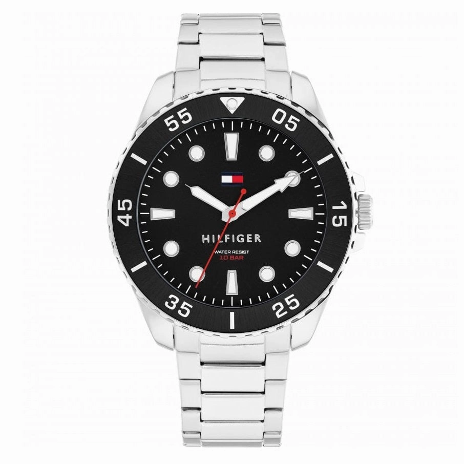 Tommy Hilfiger Black Dial Stainless Steel Mens Watch 1792203