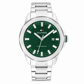 Tommy Hilfiger Green Dial Stainless Steel Automatic Mens Watch 1710694