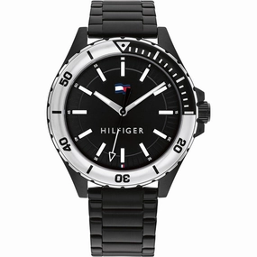Tommy Hilfiger Men's Watch - Logan Black Dial Stainless Steel Bracelet | 1792014