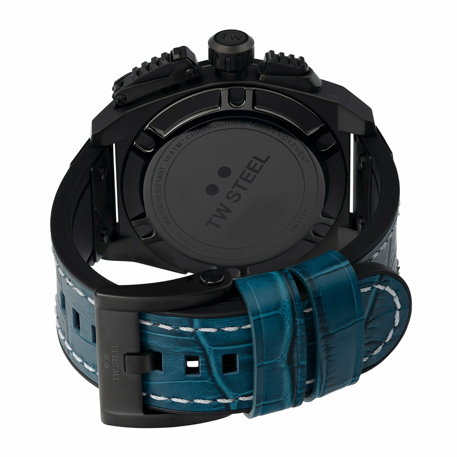TW Steel Canteen 46MM Chronograph Blue Dial Mens Watch TW1117