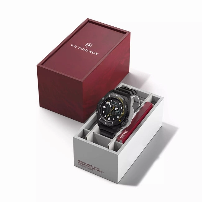 Victorinox Dive Pro Automatic Black Rubber Black Dial Watch 241997