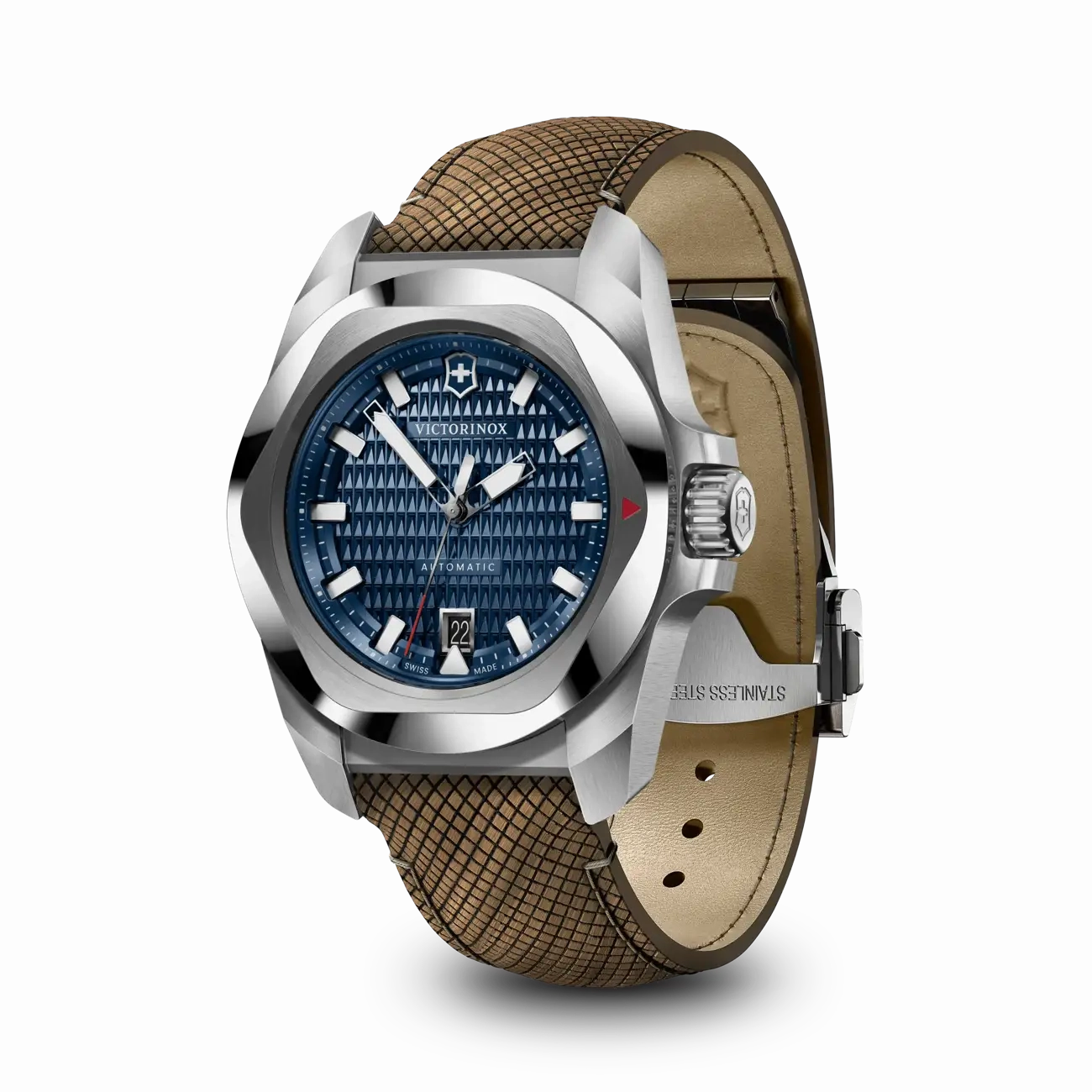 Victorinox I.N.O.X Automatic 41mm Set Bamboo Band Blue Dial Watch 242018.1