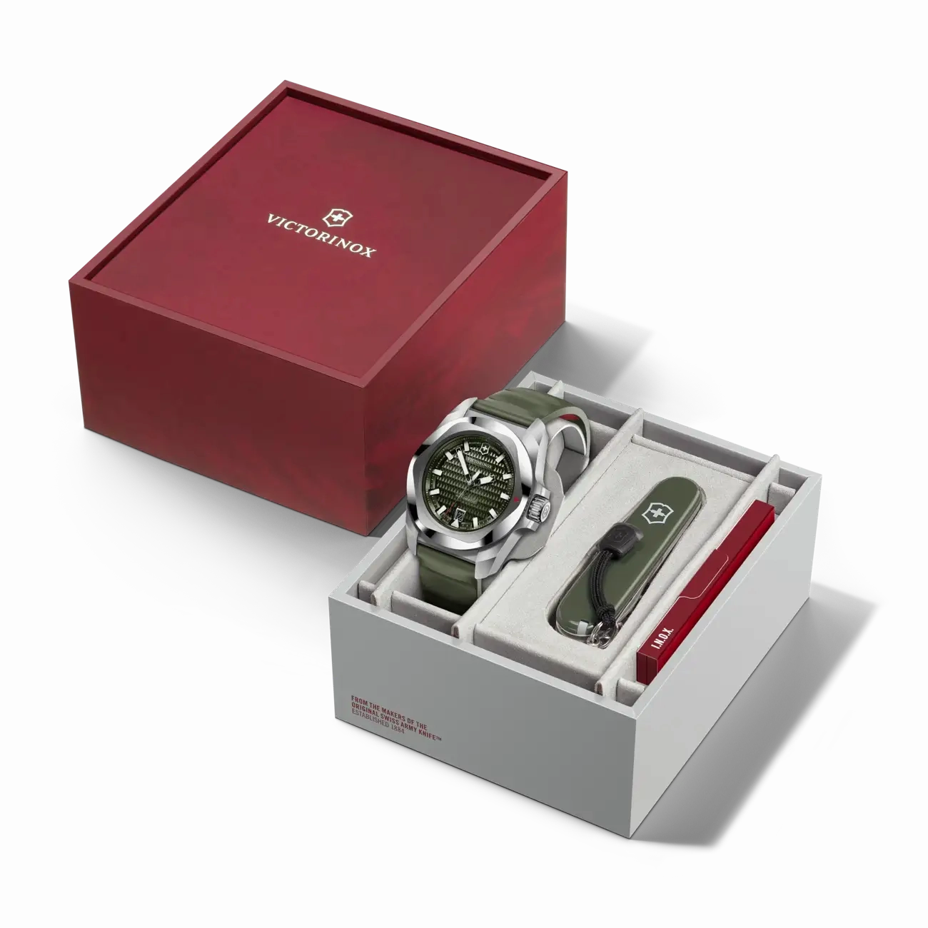 Victorinox I.N.O.X Automatic 41mm Set Green Rubber Green Dial Watch 242017.1