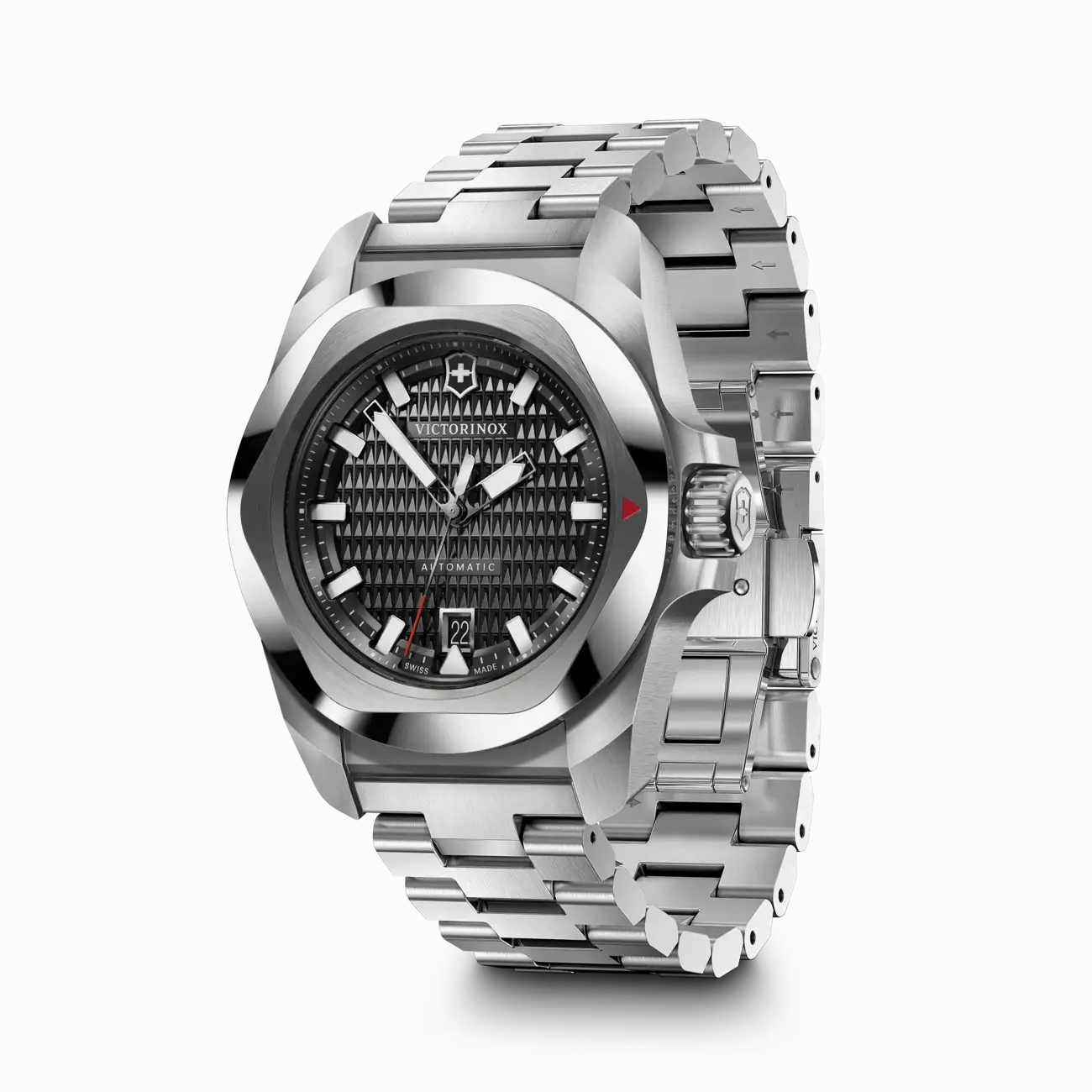 Victorinox I.N.O.X Automatic 41mm Stainless Steel Band Black Dial Watch 242019