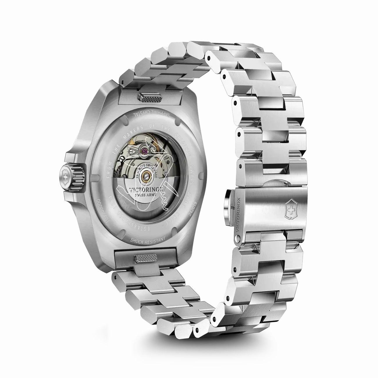 Victorinox I.N.O.X Automatic 41mm Stainless Steel Band Black Dial Watch 242019