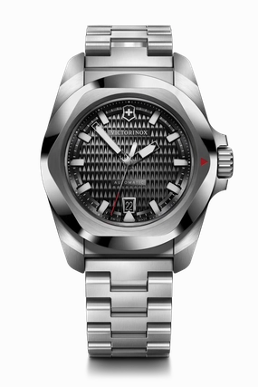 Victorinox I.N.O.X Automatic 41mm Stainless Steel Band Black Dial Watch 242019